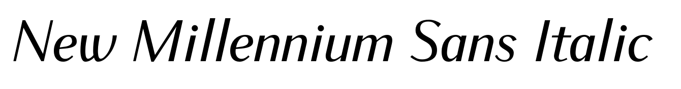 New Millennium Sans Italic